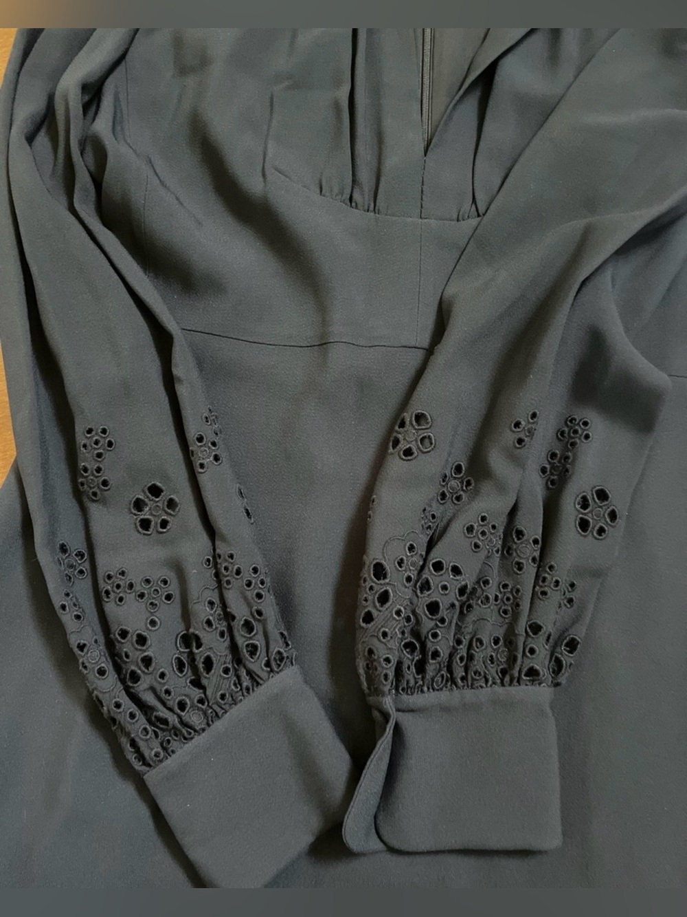 Chloe Black Long-Sleeve High-Neck Dress - Picture 3 of 11